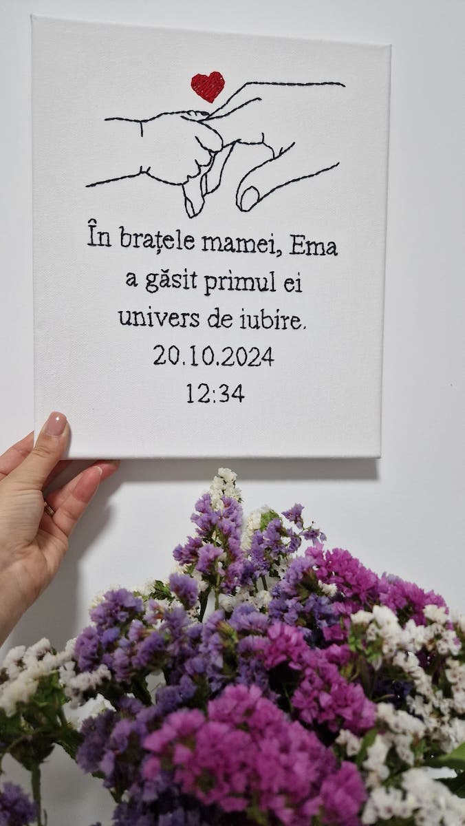 O ingineră din Sibiu și-a deschis afacere part-time cu tablouri cusute manual: Pentru mine, firul este o legătură între viață și artă