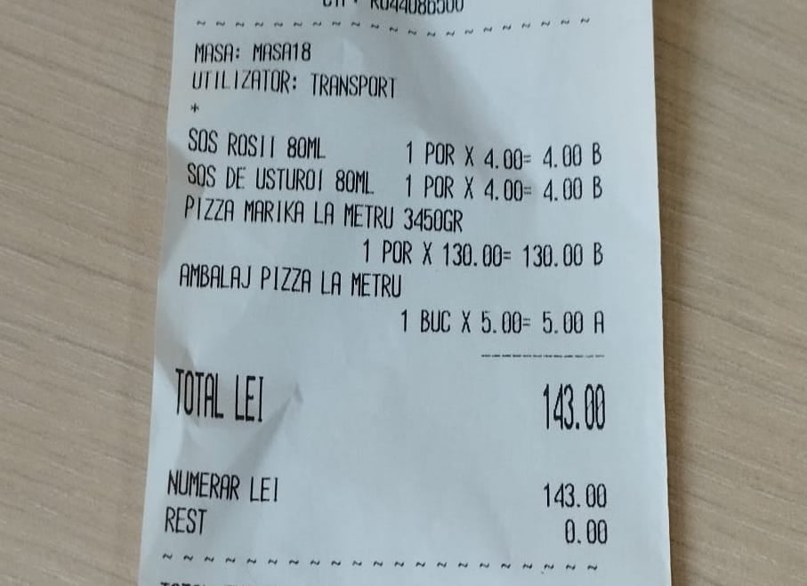 Pizza la metru - noul trend la Sibiu. Șase păreri despre Marika