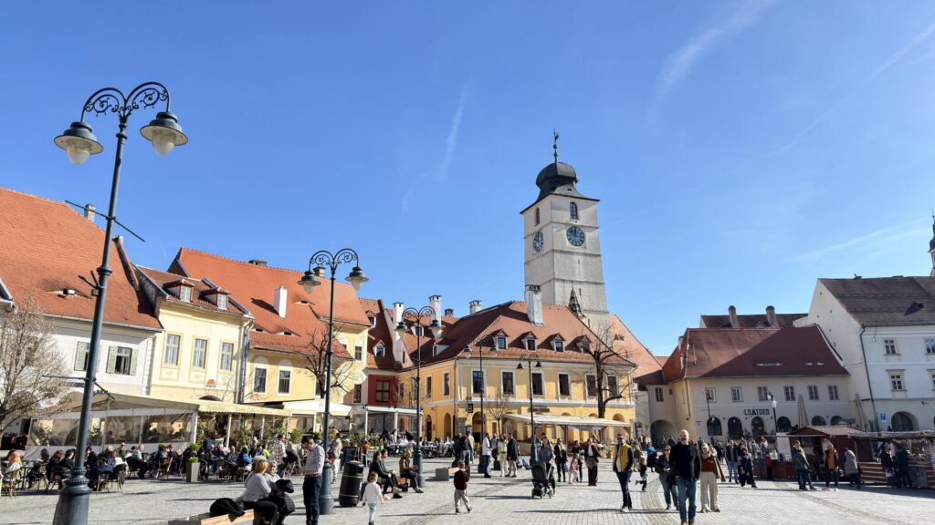 piata mica sibiu primavara