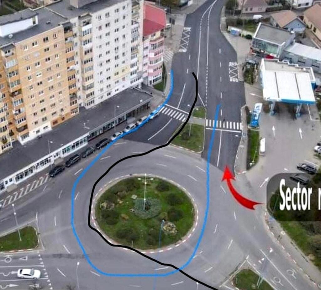 simulare trasee sens giratoriu