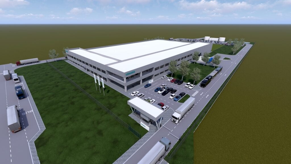 Noua fabrică va fi ridicată pentru germanii de la Siemens de către belgienii de la WDP. Sursa simulării foto: Siemens