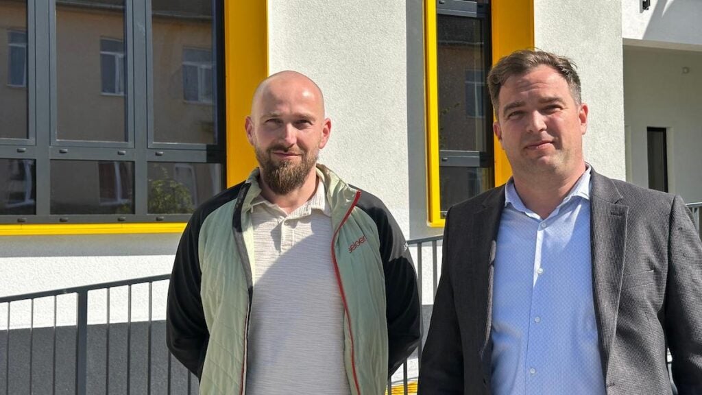 Alexandru Radu, director Geiger (foto dreapta) și Andrei Hlihor, manager de proiect (foto stânga)