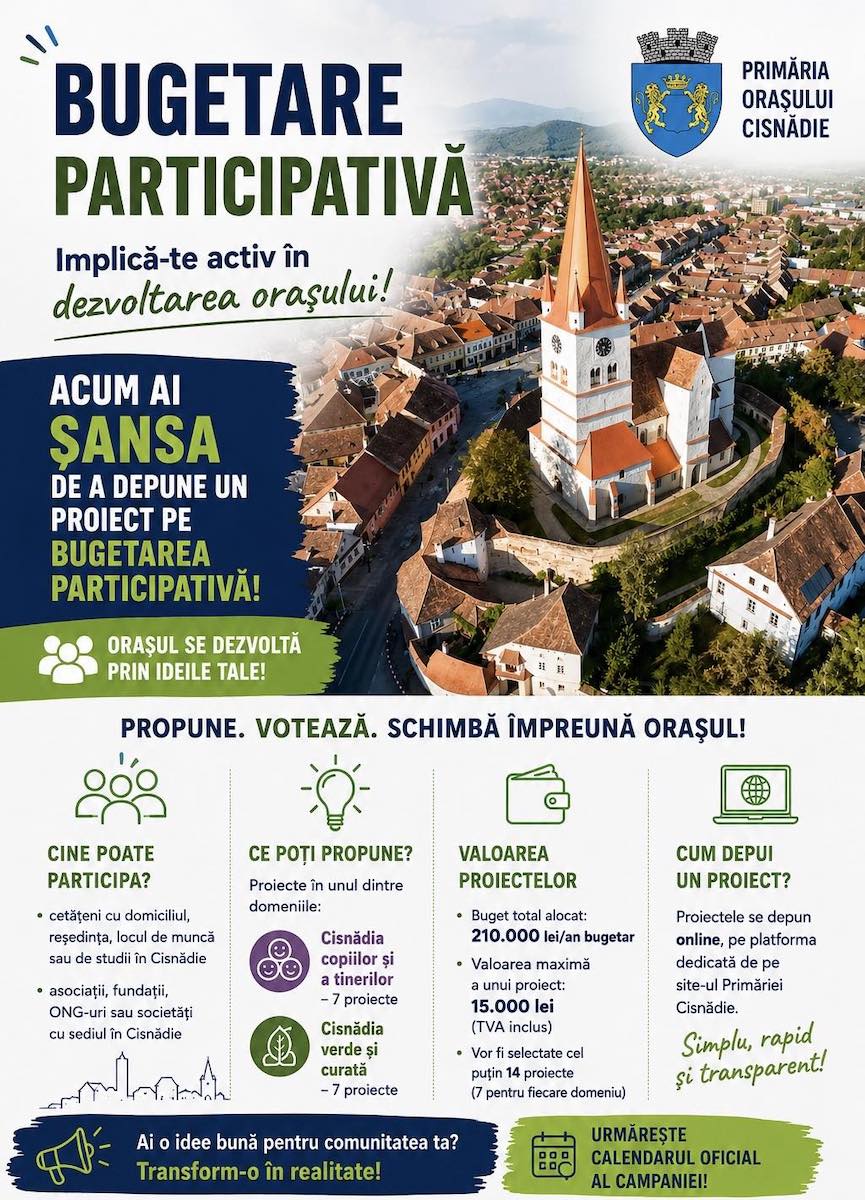 Foto: Primăria Orașului Cisnădie/Facebook