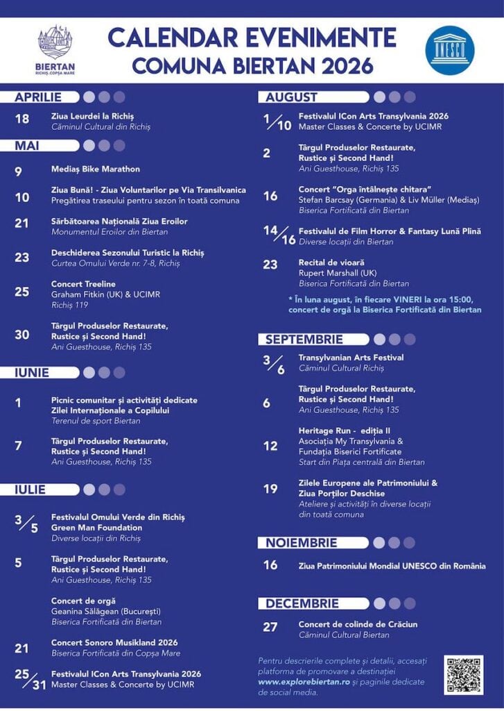 calendar evenimente comuna biertan