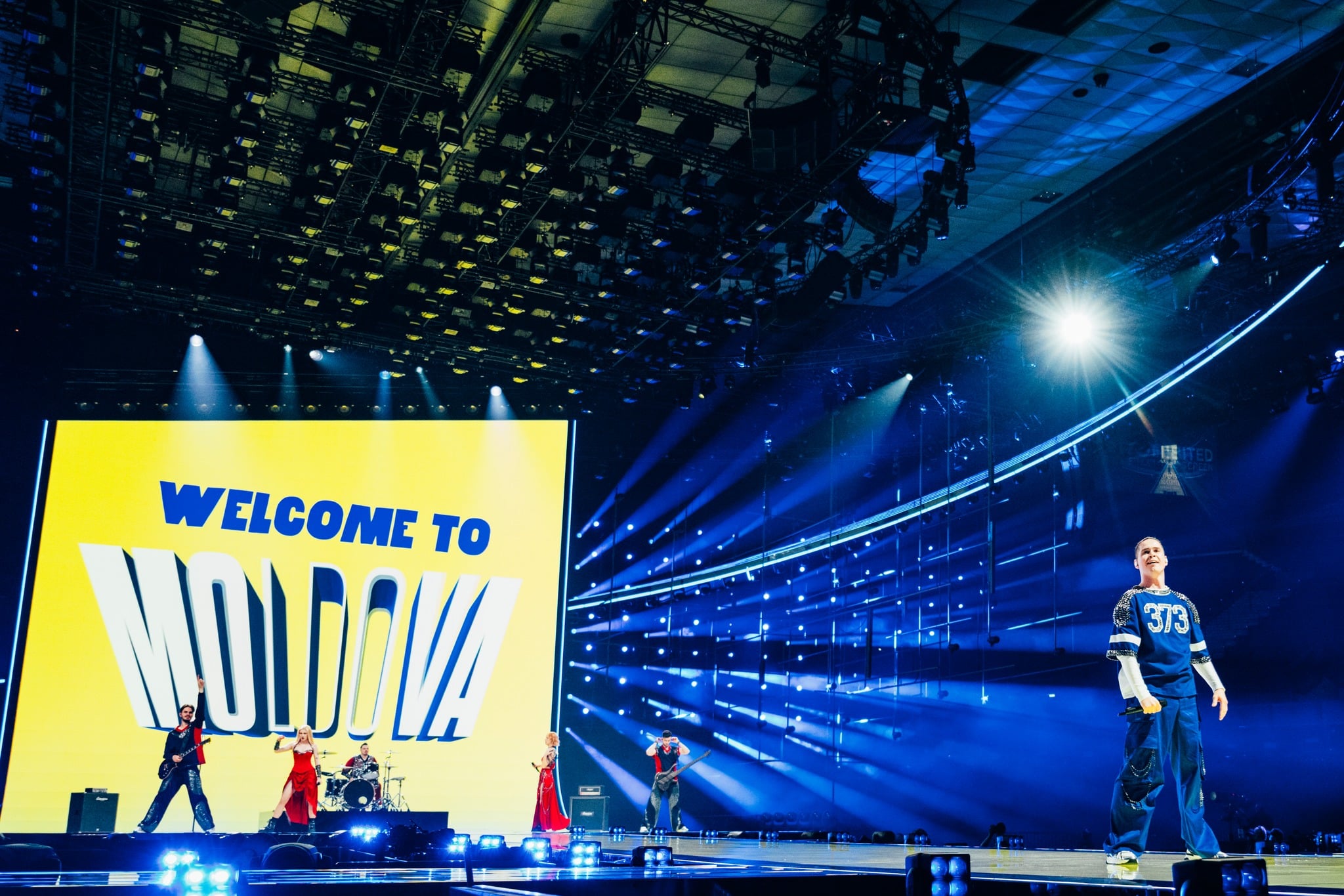 Satoshi, pe scena Wiener Stadthalle, Vienna, în prima semifinală. Foto: Eurovision Song Contest