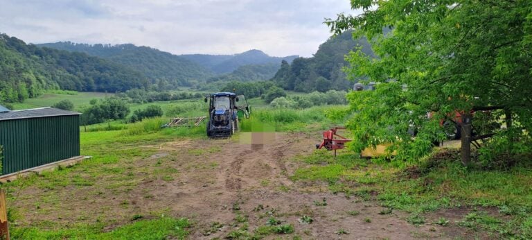 Locul în care a fost descoperit bărbatul ucis în Prod. Sursa foto: ISU Sibiu