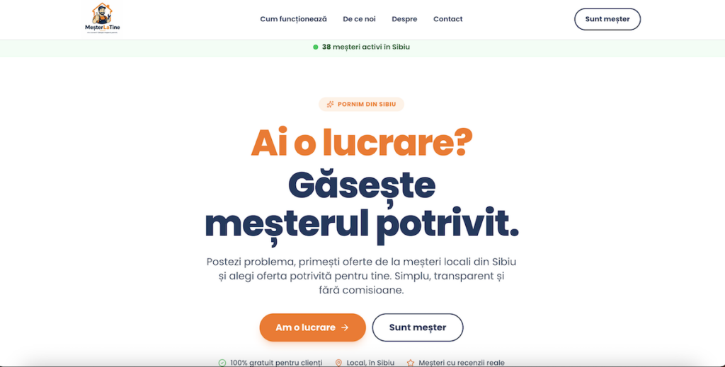 cum arata interfața meșterilatine