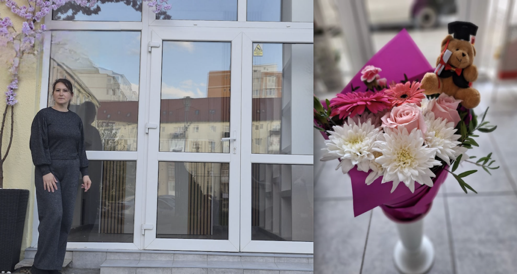 O sibiancă și-a deschis florărie în Vasile Aaron/Foto: Colaj turnulsfatului.ro
