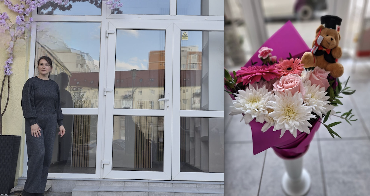 O sibiancă și-a deschis florărie în Vasile Aaron/Foto: Colaj turnulsfatului.ro