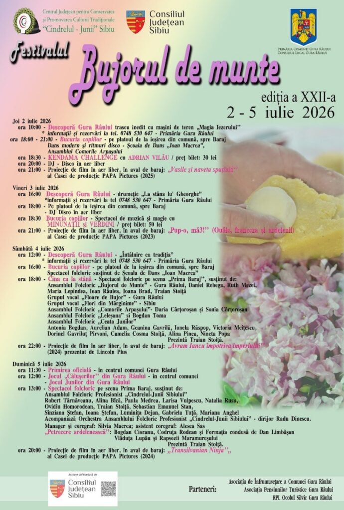 bujor de munte program