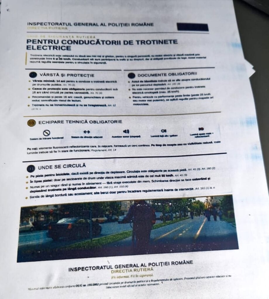 informații trotinete