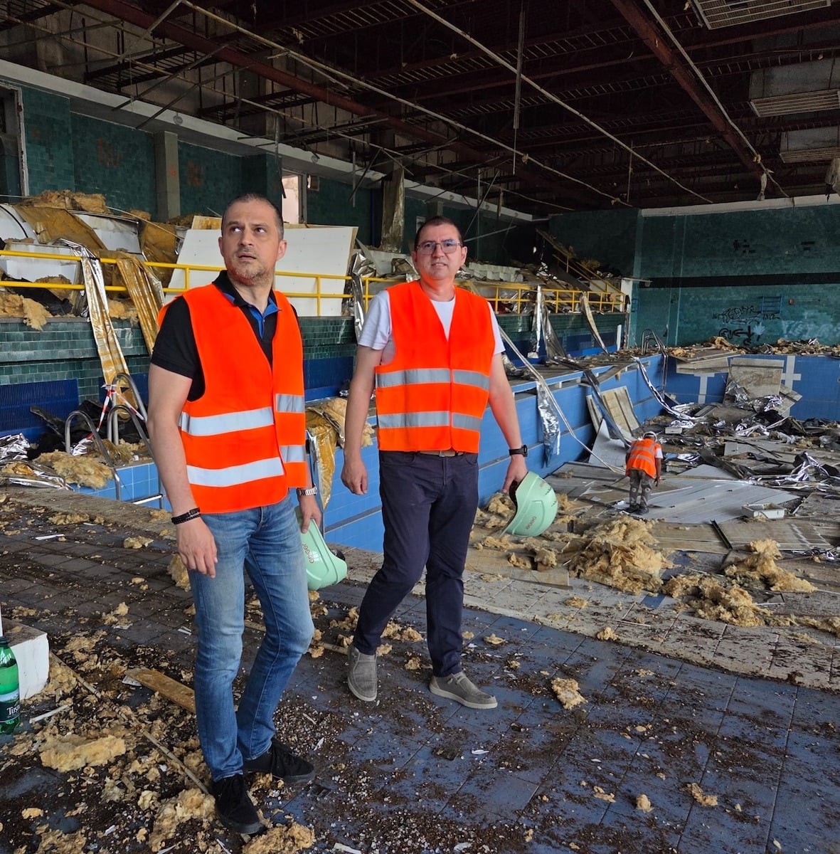 Continuă lucrările la Bazinul Olimpia/Foto: PSD Sibiu