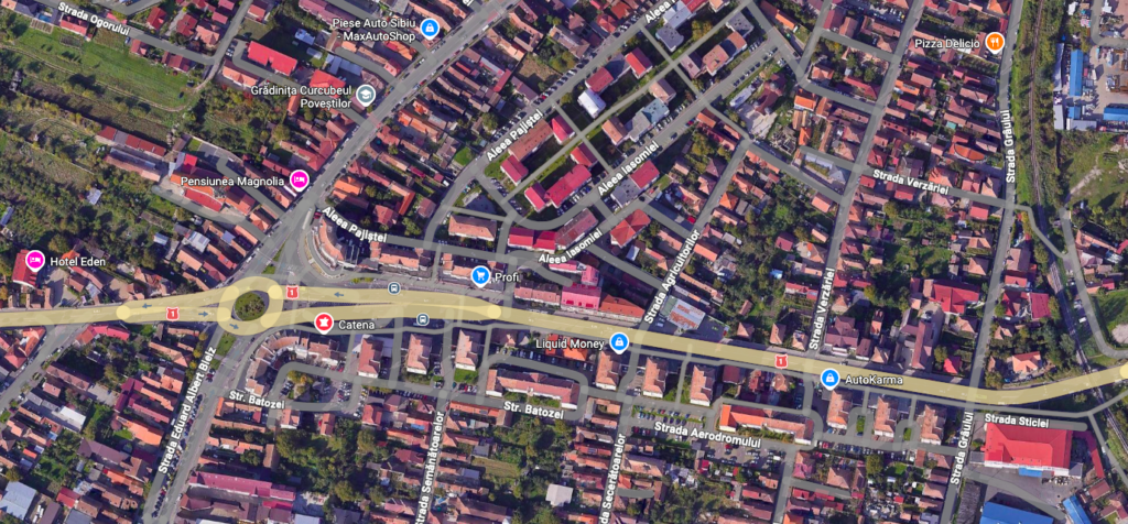 Porțiunea din șoseaua Alba Iulia dintre strada Grâului și Calea Turnișorului