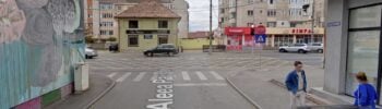 Virajul nu mai este permis la stânga, înspre centrul Sibiului. Locuitorii zonei spun că deja se formează cozi, chiar dacă traficul este încă lejer, ca urmare a vacanței școlare. Foto: Google Street View