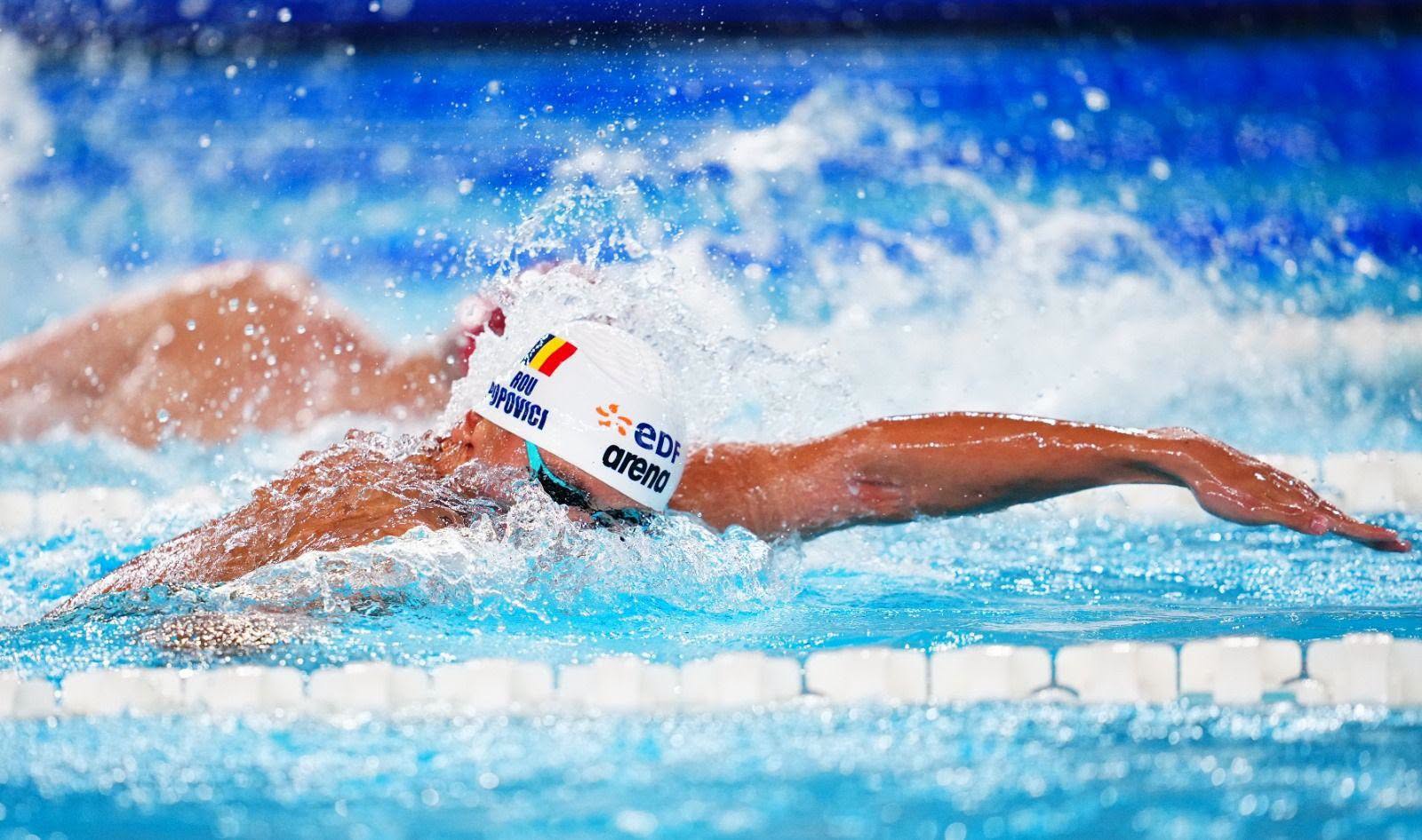 David Popovici este de trei ori campion european la 100 și 200 m. Foto: European Aquatics