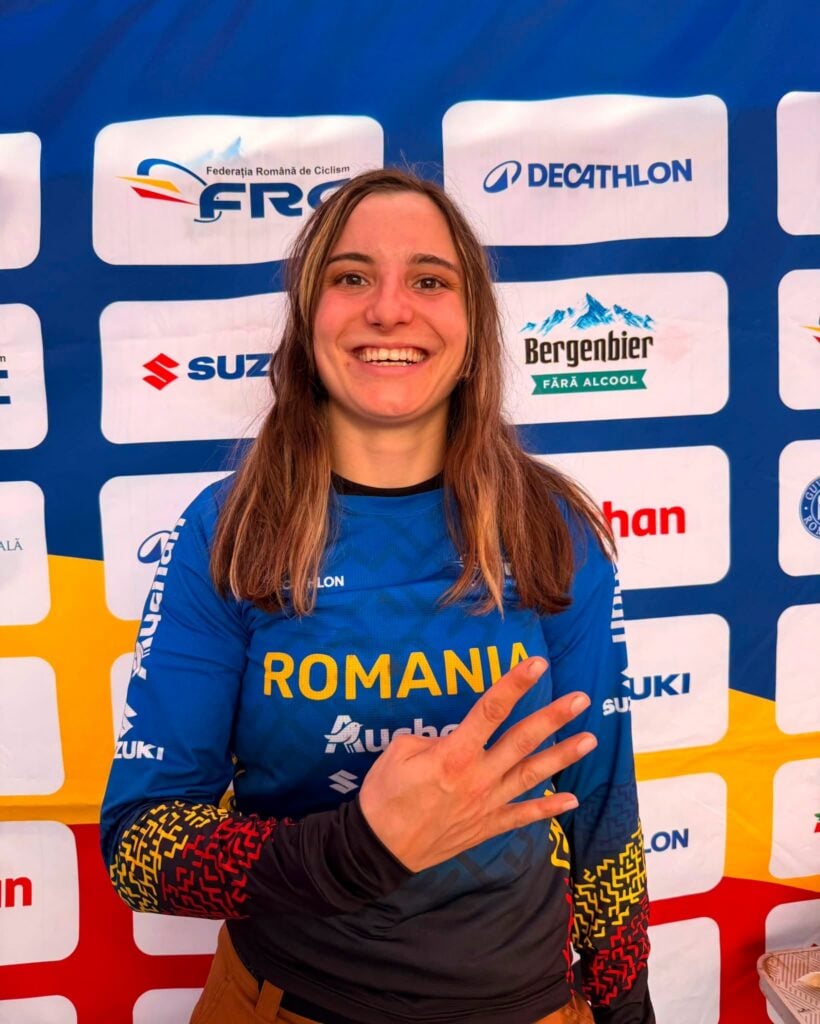 Luana Cherecheș, după Campionatul Europoean. Foto: Federația Română de Ciclism