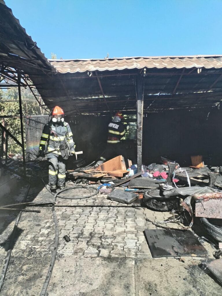 Daunele provocate de incendiul din Dumbrăveni. Foto: Inspectoratul pentru Situații de Urgență Sibiu