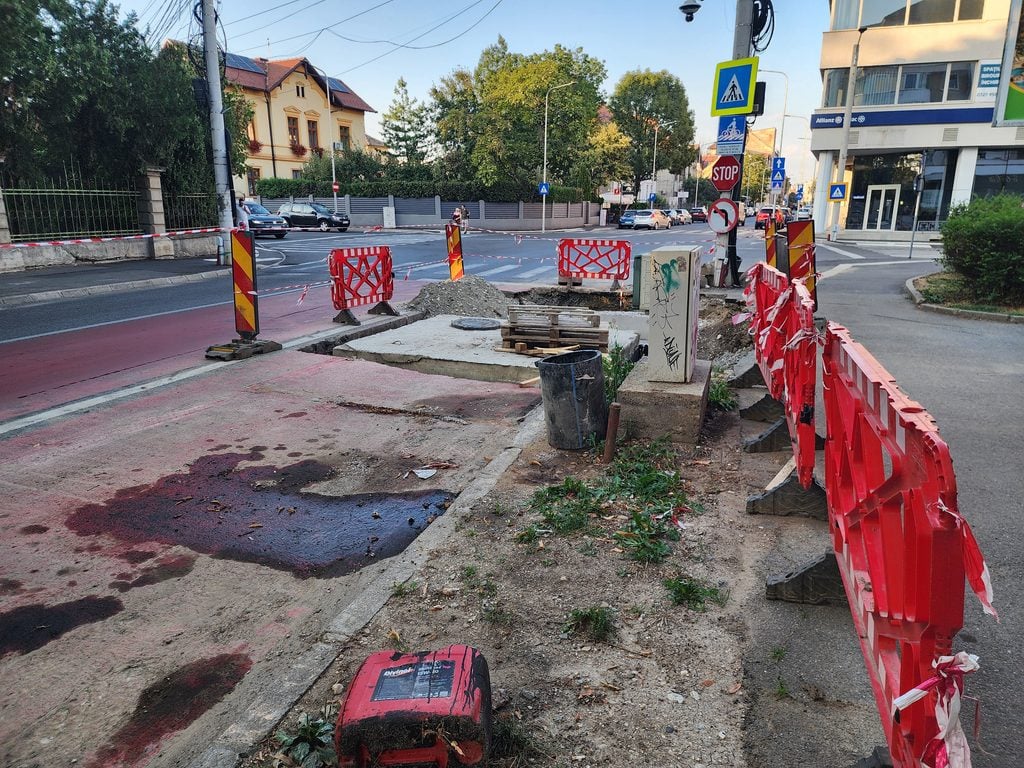 șantier bulevardul Victoriei