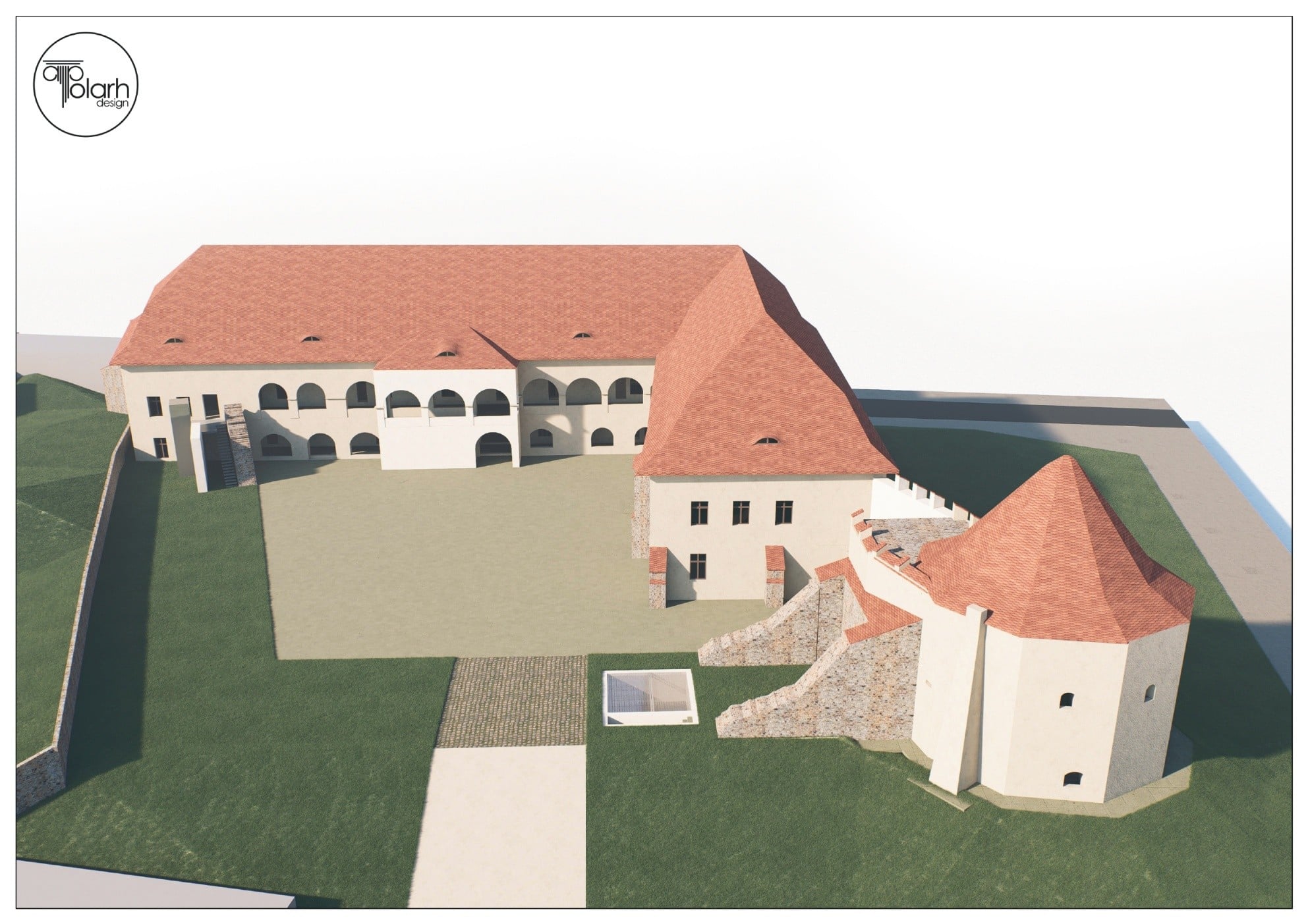 Planul investiției la Castelul Apafi. Foto: ADR Centru
