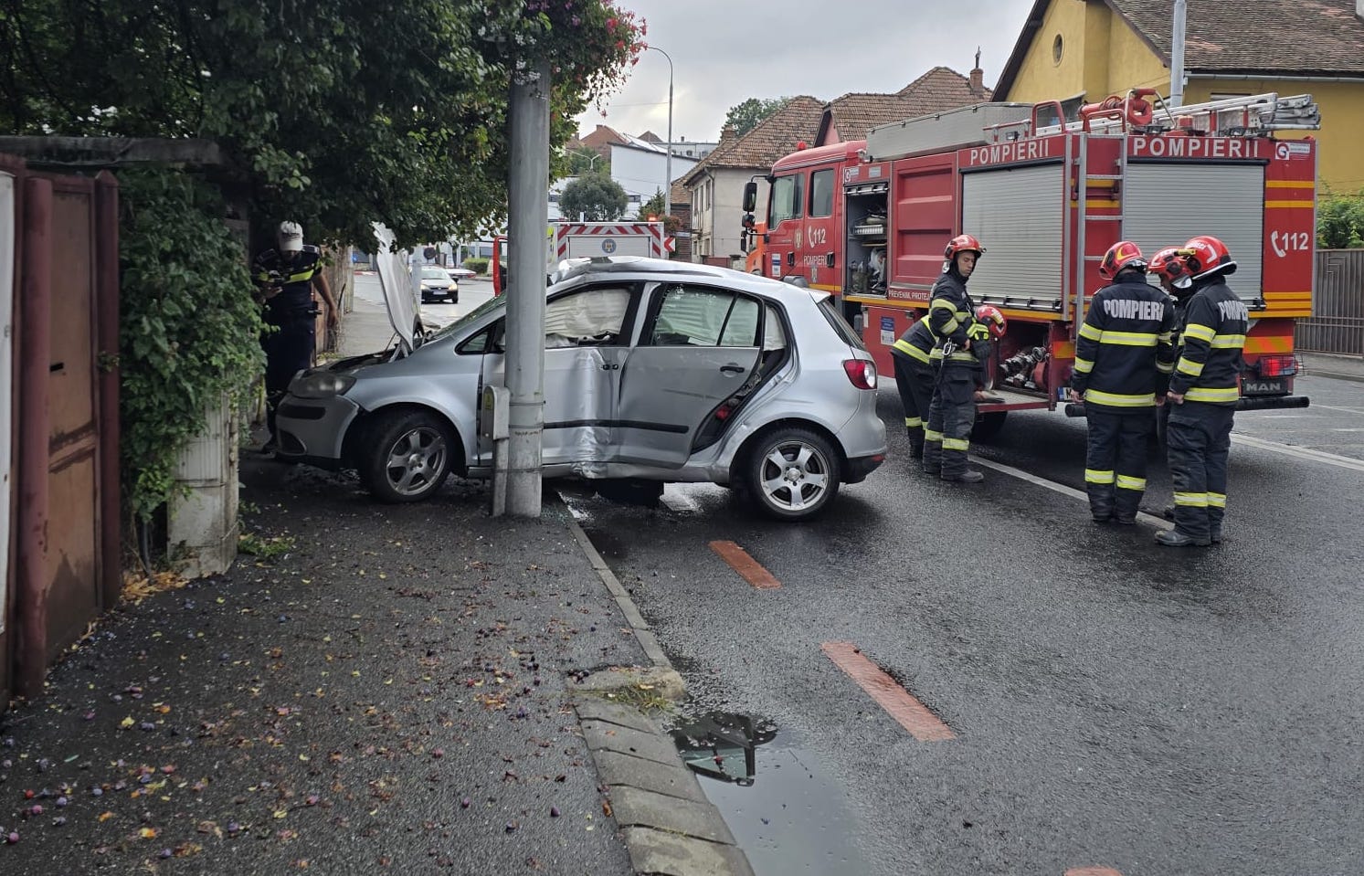 Accident pe Șoseaua Alba Iulia/Sursa foto: Cititor al turnulsfatului.ro