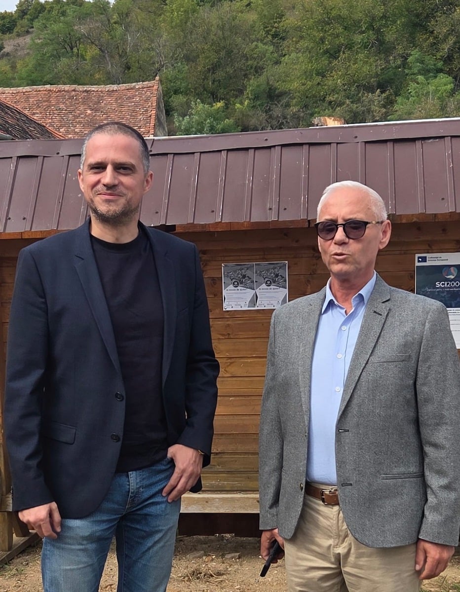 Bogdan Trif și Ioan Onea, primarul din Laslea/Foto: PSD Sibiu