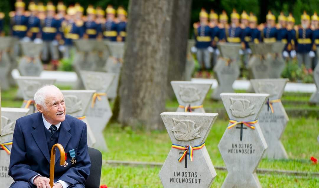 Veteranul de război maior (în retragere) Danil Banciu a murit cu șase zile înainte de a împlini 103 ani. Foto: ANVR Sibiu