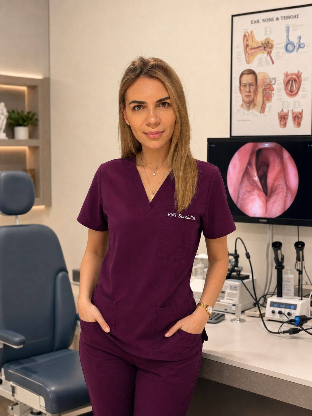 Dr. Liliana Ermacov, medic specialist, specialitatea ortorinolaringologie, Secția Clinică ORL din cadrul Spitalului Județean Sibiu. Sursa foto: Spitalul Județean Sibiu
