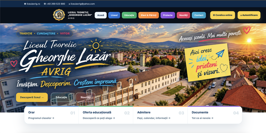 interfata site liceu