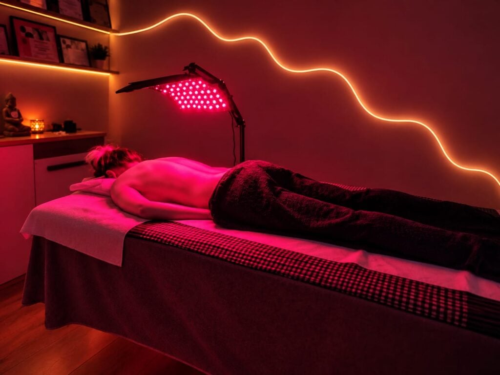 Masaj cu lumină roșie/Foto: Arhivă Personală