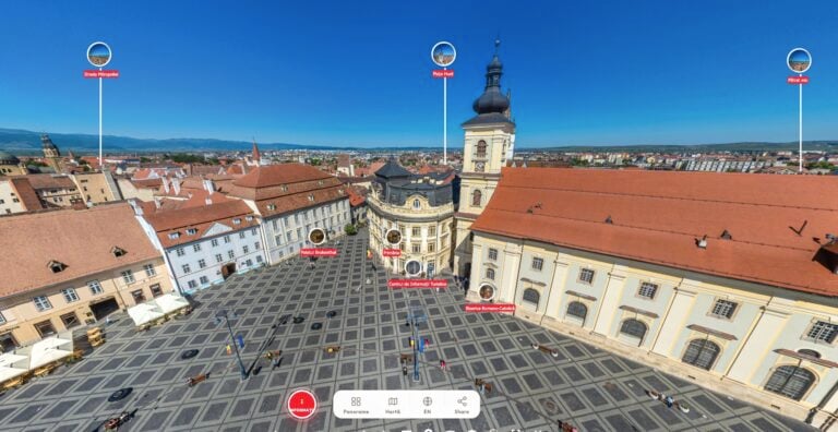 Turul virtual al Sibiului a fost lansat în cursul zilei de joi. Foto: captură sibiu.ro