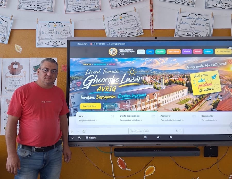 Horea Ionușiu a creat site-ul Liceului din Avrig/Foto: Arhiva personală
