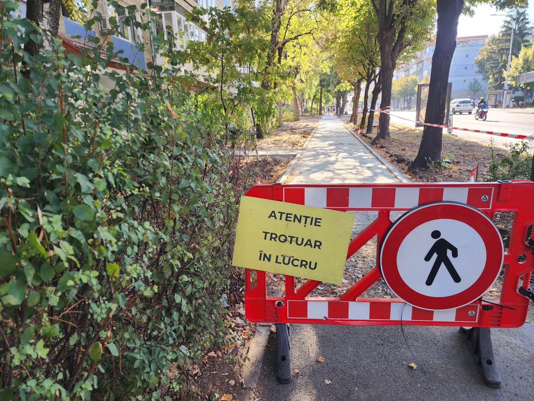 șantier trotuar Vasile Milea