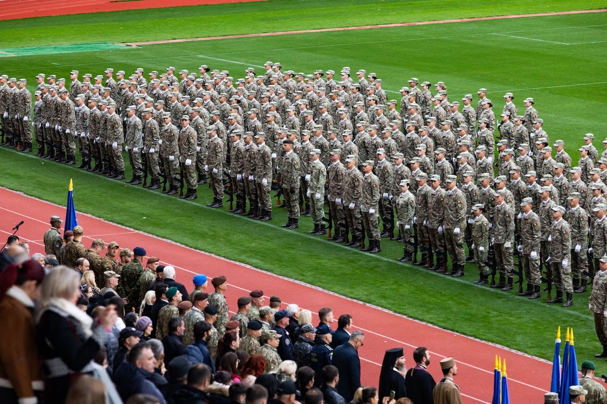Ceremonia de depunere a jurământului militar a avut loc vineri/Foto: turnulsfatului.ro