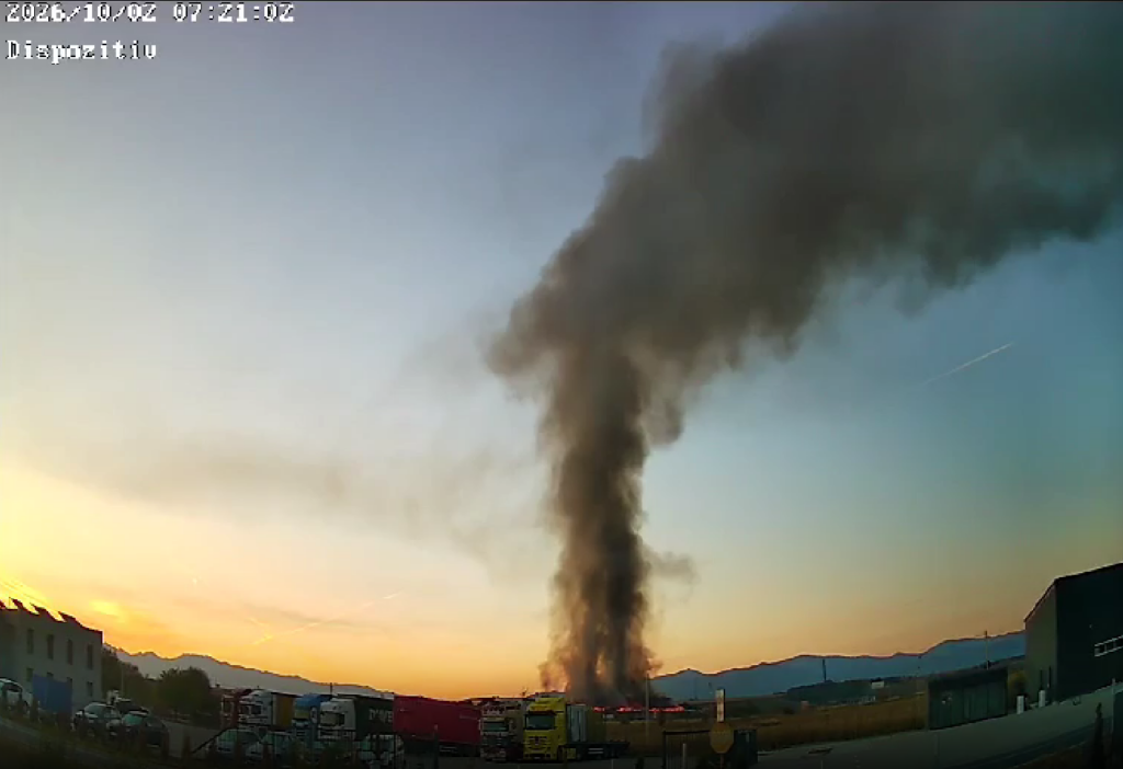 incendiu statie sortare