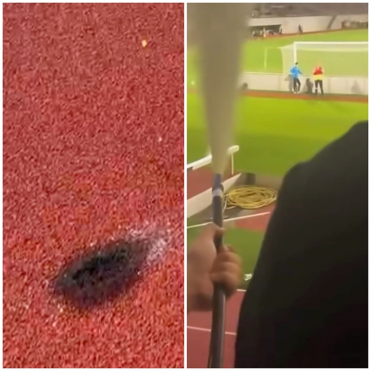 Am cerut un punct de vedere Primăriei Sibiu pentru a afla ce efect au avut aceste acțiuni ale suporterilor asupra Stadionului Municipal. Foto: colaj capturi ecran
