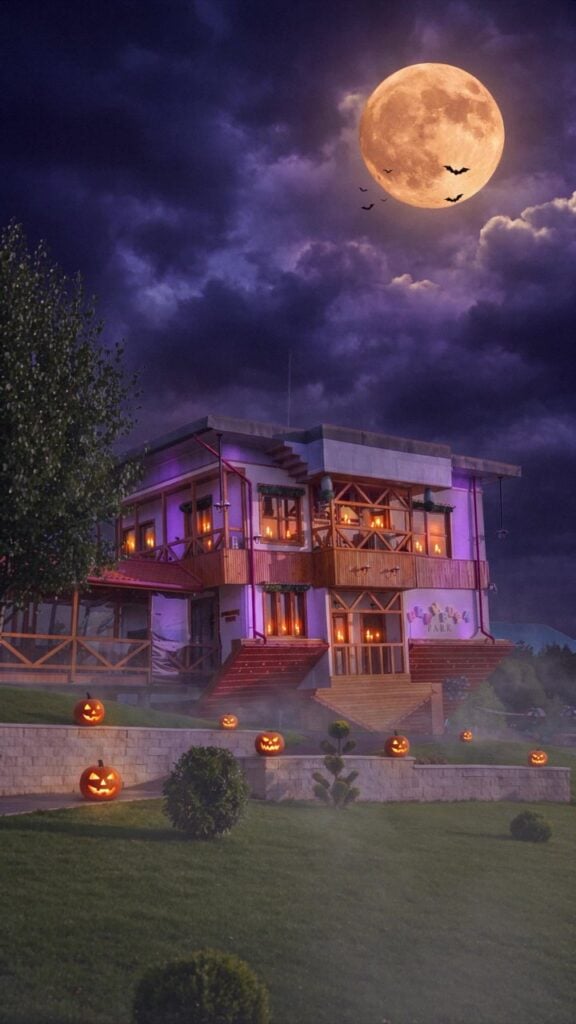 Casa întoarsă din Brambura Park. Foto: brambura-park.ro