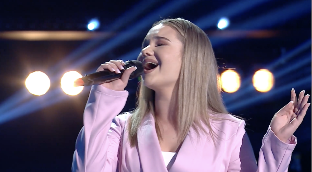 Cristiana Sofia Damian la Vocea României/Foto: printscren video
