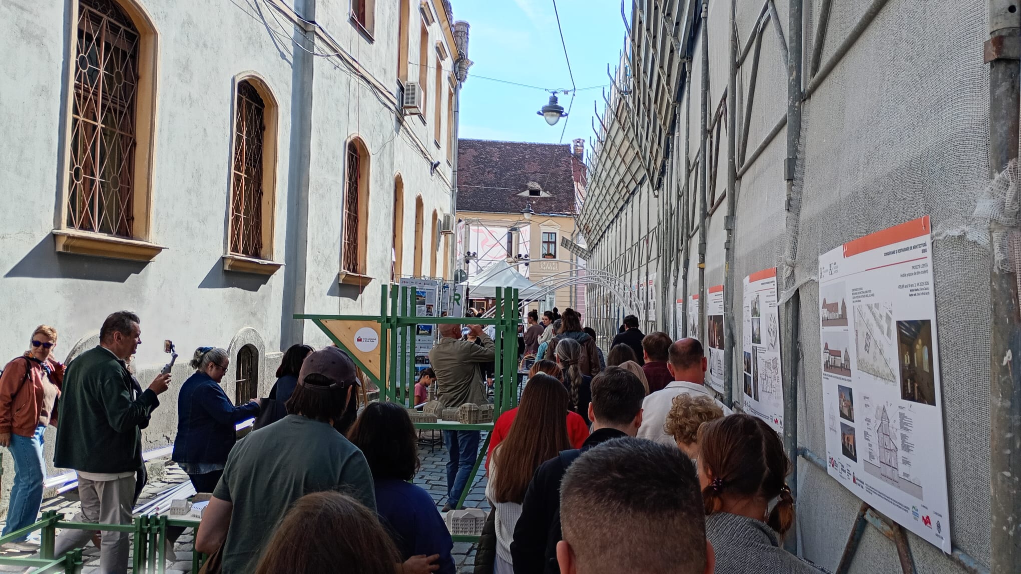 Strada Poștei, devenită pietonală în cadrul OAR 25. Foto: turnulsfatului.ro